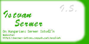 istvan sermer business card